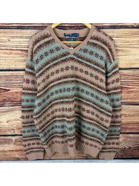 Vintage Polo Ralph Lauren Country Western Hand Knit Sweater